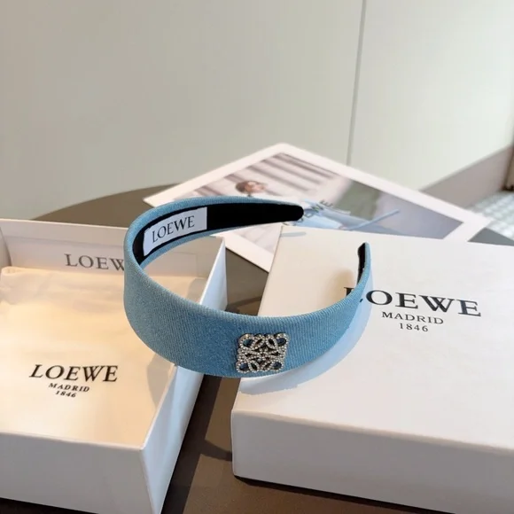 Loewe Denim Blue Headband and Hair Clip - Picture 6 of 7